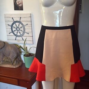 Zara woman size extra small unique black orangey red and cream coloured,…